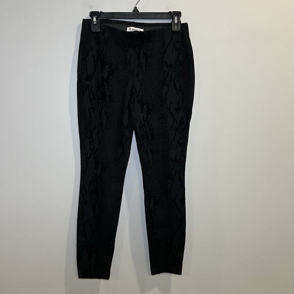 Nanette Lepore Textured Snake Print Stretchy Leggings Size Small Black - Picture 1 of 5